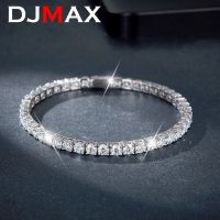 DJMAX Luxury 1ct D Color Moissanite Bracelet S925 Silver Bangle Round Bag Star Moon Bracelet Elegant Wedding