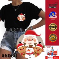 เสื้อยืดผ้าฝ้ายเสื้อยืดผ้าฝ้าย เสื้อยืดคริสต์มาสLOCAL READY STOCK TSHIRT CHRISTMAS XMAS REINDEER A6066 MEN WOMAN COTTON OVERSIZE FESTIV