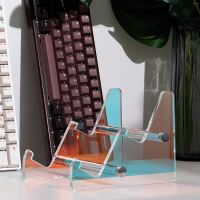 1-3 Tier Acrylic Mechanical Keyboard Display Stand Holder Colorful Keyboard Storage Shelf for Tablet Picture Frame Storage Tray