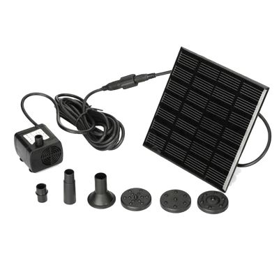 Solar Water Pump Black Water Pump Pool Pond Garden Water Sprinkler Sprayer for Bird Bath Pond Garden Decoration