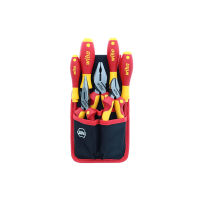 Wiha 32985 7 Piece Insulated Industrial Pliers/Cutters/Drivers Belt Set