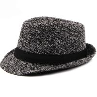 HT1513 British Style Fedora Hats For Men Autumn Winter Casual Trilby Hats Casual Knitted Derby Jazz Hats Classic Retro Men Hats