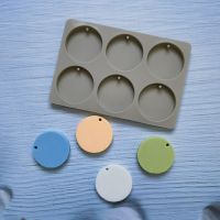 【CC】๑  Silicone Clay Aromatherapy Tablets Molds Crafts Hanging Ornaments Wax Mold Candle Accessories