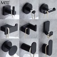 Black 304 Stainless Steel Clothes Hook Wall Mounted Towel Hook Bathroom Hardware Robe Hook