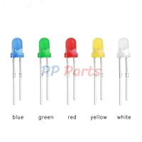 (5 ตัว) LED หลอด ไฟ ไดโอดแปล่งแสง สีขาว สีเหลือง สีแดง สีเขียว สีฟ้า DIY LED 3mm 5mm #แบบ A