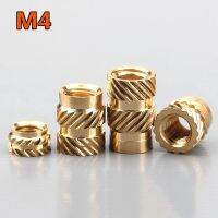 Insert Knurled Nut M4 Brass Hot Melt Insert Knurled Nut Thread Heat Molding Double Twill Injection Embedment Nut For 3D Printer