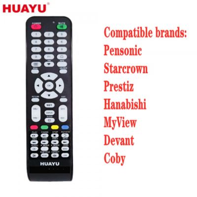 Huayu Universal LCDLED Remote Control compatible Pensonic Starcrown Prestiz Hanabishi MyView Devant Coby No need to set