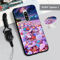 สำหรับ SONY Xperia 1/10/10 Plus/ I4293/C3/S55T/S55U/C4/E5363/E5333/E5306เคสซิลิโคนนิ่มพร้อมห่วงและเชือก