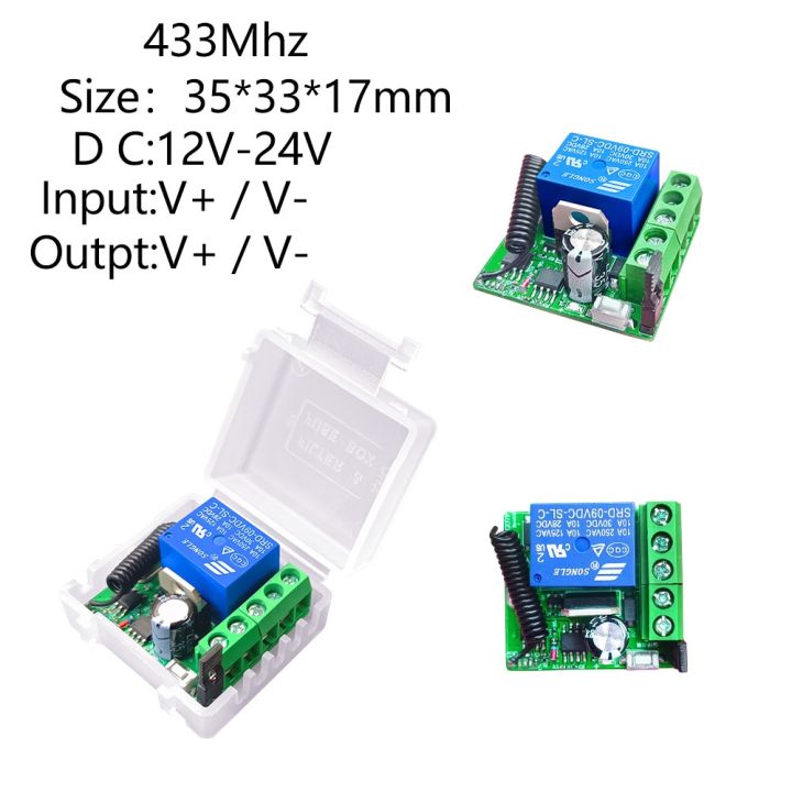 diese-rf-433-mhz-universal-gate-remote-control-switch-dc-12v-24v-10a-relay-receiver-mini-module-remote-control-for-gate-led