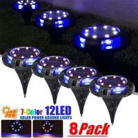 12LED Solar Power Disk Light Outdoor Garden Solar Underground Light Deck Light Spotlight Buried Solar Led Lamp Garden Decor