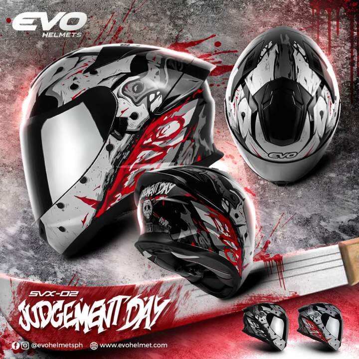 EVO SVX02 JUDGEMENT DAY FULL FACE DUAL VISOR HELMET Lazada PH