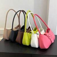 สีทึบ MISAP กระเป๋าแบบหนีบแขนหนัง PU Handbags แฟชั่นกระเป๋าโฮโบผู้หญิงหญิงสาว