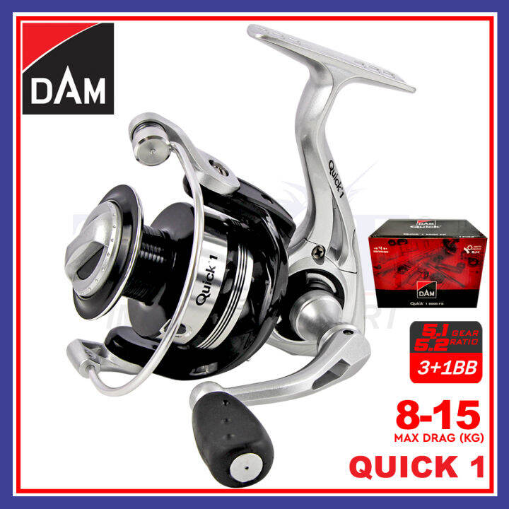 (8kg-15kg Max Drag) DAM QUICK 1 FD Front Drag Spinning Fishing Reel ...