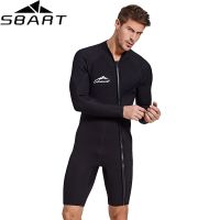 ชุดบอดี้สูทว่ายน้ำหนึ่งชิ้น SBART 3มม. นีโอพรีนชุดว่ายน้ำชุดดำน้ำ Wet Suit แขนยาวเสื้อผ้าแล่นเรือใบโต้คลื่นดำน้ำตื้น