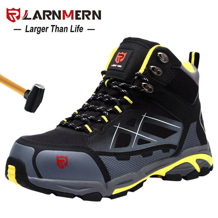 LARNMERN Steel Toe Shoes Men Hands Free Work Shoes Martinique