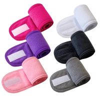 【YF】 Women Soft Toweling Headbands Adjustable Sports Hairband Yoga Spa Bath Shower Wash Face Make Up Cosmetic Wide Head Band