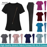 Wholesale Health Service Doctor Scrubs Uniform Unisex Spa Uniforms Dustproof Work Clothes Men Top/pant Pet Beauty Work Uniforms