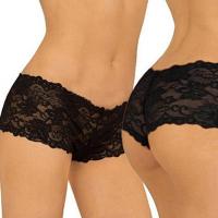 【cw】Women y Underwear Floral Lace Seamless Panty Briefs Boxer Shorts Underwear y Boxer Brief For Women Girl S-XL Black Red