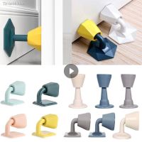 ﹊☒₪ Silicone Anti-collision Door Stop Suction Device Punch-free Suction Door Buckle Set Silent Door Suction Combination Hardware