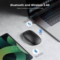 Bluetooth Dual Mode Charging Mouse 5.0 Mute Silent Notebook Game Girls G Wireless Black Mouse Basic Mice