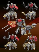 Transformation 6-Inch 5 In 1 Combination Height 11-Inch Alloy Dinosaur Troops Mechanical Beast Toys For Kids Ages 4 And Up