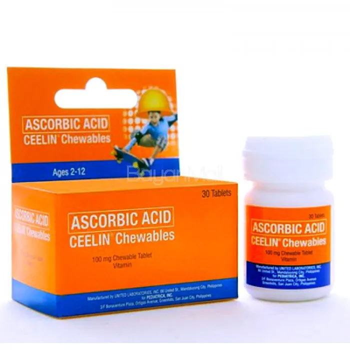 Ceelin Ascorbic Acid Chewable 100mg 30 Tablets Lazada Ph