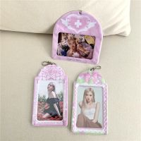 3 inch Goo Card Card Cover Bow Cross Angel Lace Polaroid Card Sleeve Campus Meal Card Storage Pendant Idol Collect