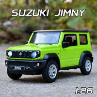 【RUM】1:26 Scale SUZUKI JIMNY รถโลหะผสมโมเดลแสงและเสียงประกอบรถของเล่นสำหรับเด็กผู้ชายของเล่นเด็กของขวัญวันเกิดรถของเล่นเด็กรถโมเดลรถของเล่นเด็กรุ่นคอลเลกชันโมเดลล้อร้อน