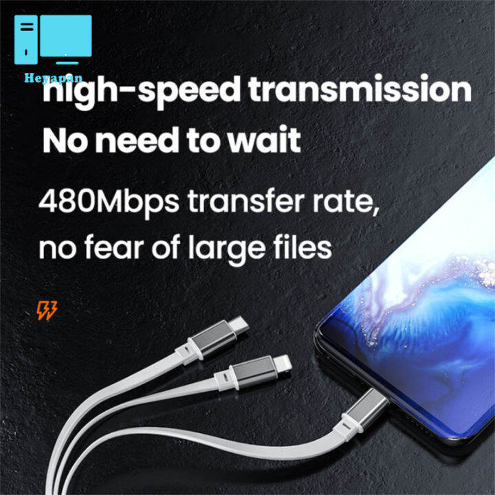 5a-3-in-1-usb-c-สายชาร์จ-usb-สาย-micro-type-c-ขนาด8พินสามารถใช้ได้กับ-xiaomi-ไอโฟนหัวเหว่ย-samsung