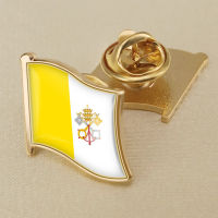 Vatican Vatican National Flag Crystal Drop Resin Badge Brooch Flag Badges of All Countries in the World All-metal Brooch Copper Brooch Collection