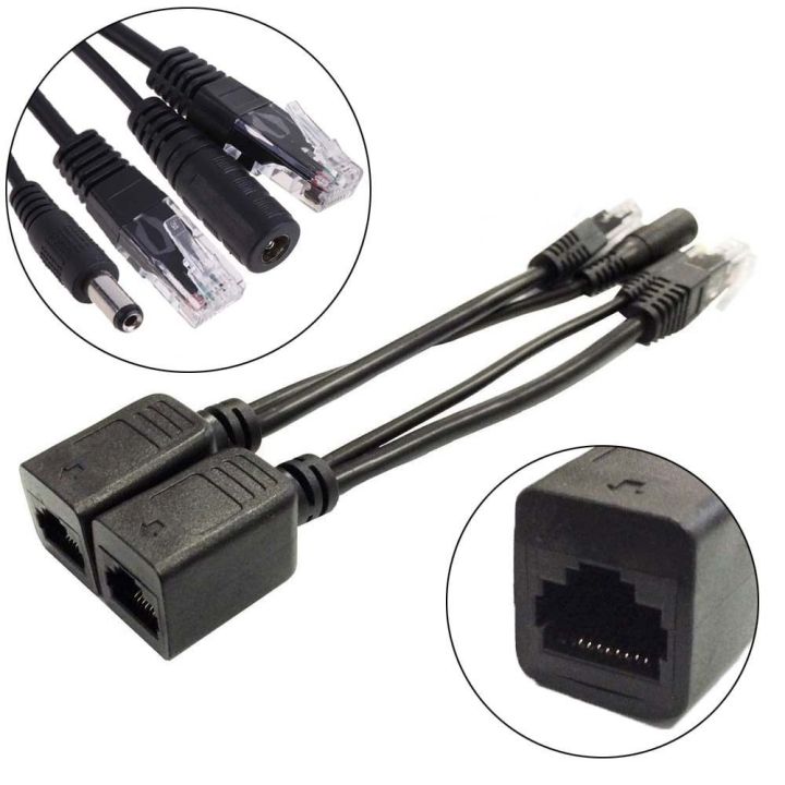 poe-adapter-cable-ชุดอุปกรณ์จ่าย-รับไฟฟ้าผ่านสายแลน-power-over-ethernet-or-poe-จำนวน-1-คู่