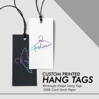 Custom Rectangle Hang Tags, Clothing, Brand, Fashion, Label, Accessories, Merchandise, logo, design, hang, tags