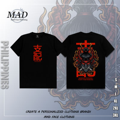 &amp; MADFACE Clothing Domination-Demon Tee Gifts for Unisex High Quality Tops Streetwear T-Shirts D21