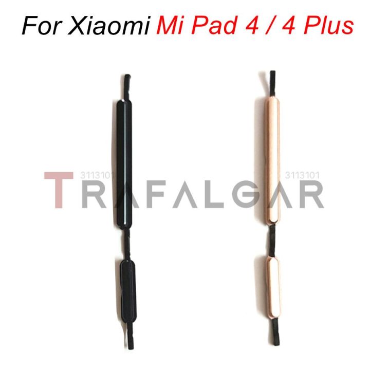 ปุ่มปรับระดับเสียงสำหรับแผ่นรอง Xiaomi Mi 4/4 Plus อะไหล่กุญแจด้านข้างแบบเปิดปิดอะไหล่สำหรับซ่อมชิ้นส่วนสีทองสีดำ