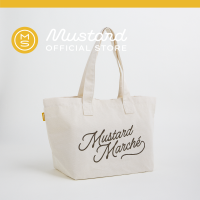 Mustard Marché Market Tote - Natural กระเป๋าผ้าแคนวาส