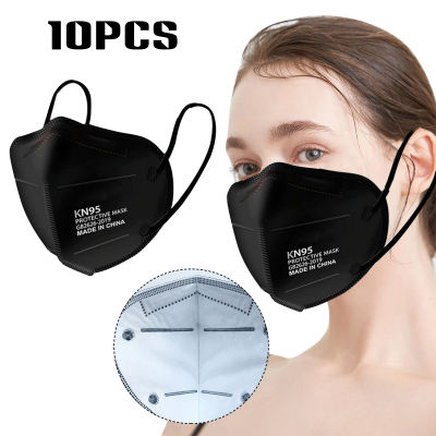 MUS 10pcs Kn95 Protective Face Masks For Adult Breathable Non Stick Face Cover With 3D Design Outdoor Supply