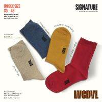 Spot parcel postsignature sock unisex socks solid color 20 colors super smooth edge medium fashion