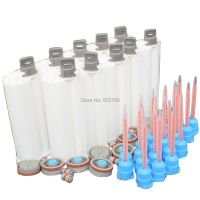 【YD】 20pcs 10:1 Static Mixer Nozzle   10pcs 50ml Polyurethane Epoxy Resin Cartridge Glue Adhesive Cartridges