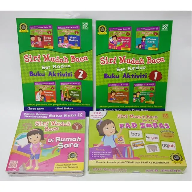 (BUKU MEMBACA KANAK-KANAK) SIRI MUDAH BACA SET KEDUA - COMBO SET | Lazada