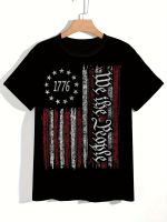 xixibeauty Patriotic American Flag Print Mens Short Sleeve Tee for Summer Outdoor Activities