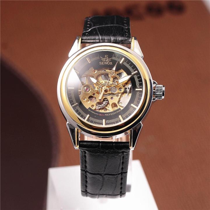 new-sewor-retro-classic-design-simple-dial-transparent-case-skeleton-mechanical-watch-mens-watches-top-brand-luxury-clcok