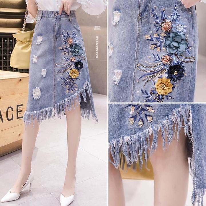 Blue denim hotsell skirt 3d