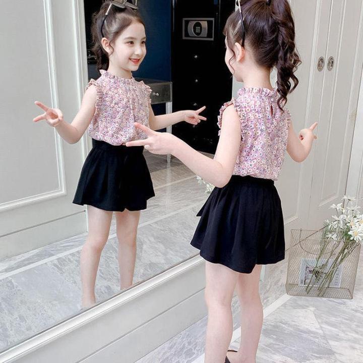 Bannis Children's Fashion 2PCS（Tops+Shorts） High Quality korean Shorts for  kids girl casual clothes