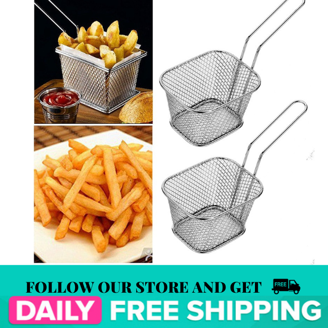 Tray Stainless Steel Fries, Mini Basket French Fries