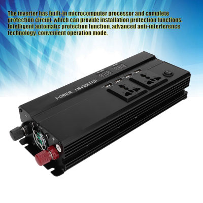 Power Inverter LCD Display 5000W 12V to 220V Car Power Inverter Converter USB Charger Adapter