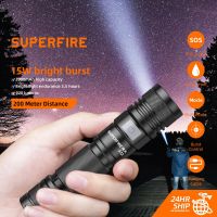 2022 New SUPERFIRE A12 Zoom Flashlight 15W 18650 USB-C Rechargeable for Camping Fishing Torch Lantern