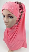 HiGuangGou Hijab Appliques ดอกไม้ (ลายดอกไม้สุ่ม) ผ้าคลุมศีรษะอิสลามห่อผ้าพันคอหัวอาหรับสำหรับผู้หญิงฮิญาบแฟชั่นมุสลิมที่สวยงาม