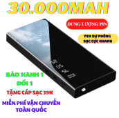 PIN TRÂU 30000MAH - TẶNG CÁP SẠC NHANH 39K - PIN SẠC DỰ PHÒNG CAO CẤP