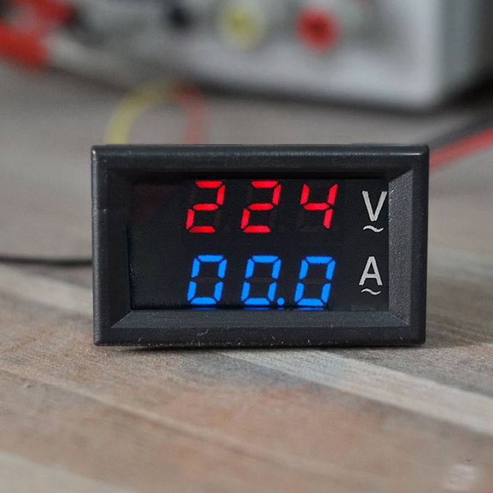 topbetter-led-digital-ac-60-500v-0-100a-โวลต์มิเตอร์แอมป์มิเตอร์สีแดงสีน้ำเงินแสดงผลแบบคู่โวลท์-แอมป์มิเตอร์-gauge-voltmeter-ammeter