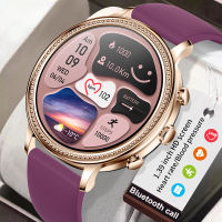 นาฬิกาสุขภาพ Luxury Smart Watches For Women Bluetooth Call Connected Phone Fitness Trackers Health Sports Smartwatch 2023 Women